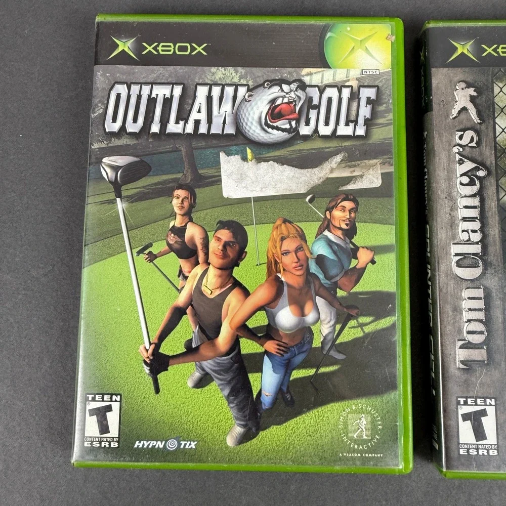 Microsoft‎ Xbox Outlaw Golf and Splinter Cell vintage game lot of 2